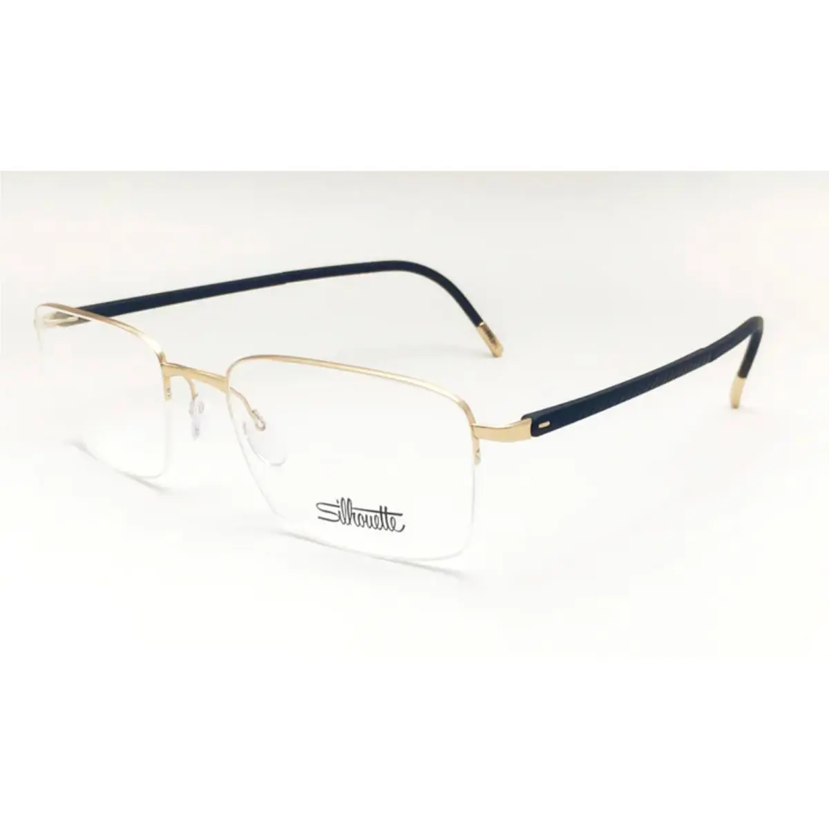 Silhouette Illusion Eyeglasses 5560 75 7530 54-19 145 Matte Black Gold Frames