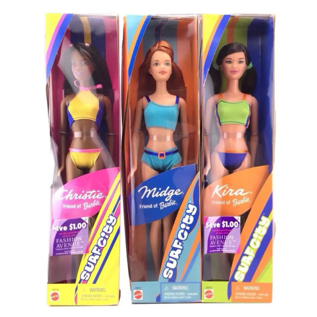 Barbie Surf City Bundle Kira Midge Christie Dolls 28418 28421 28420