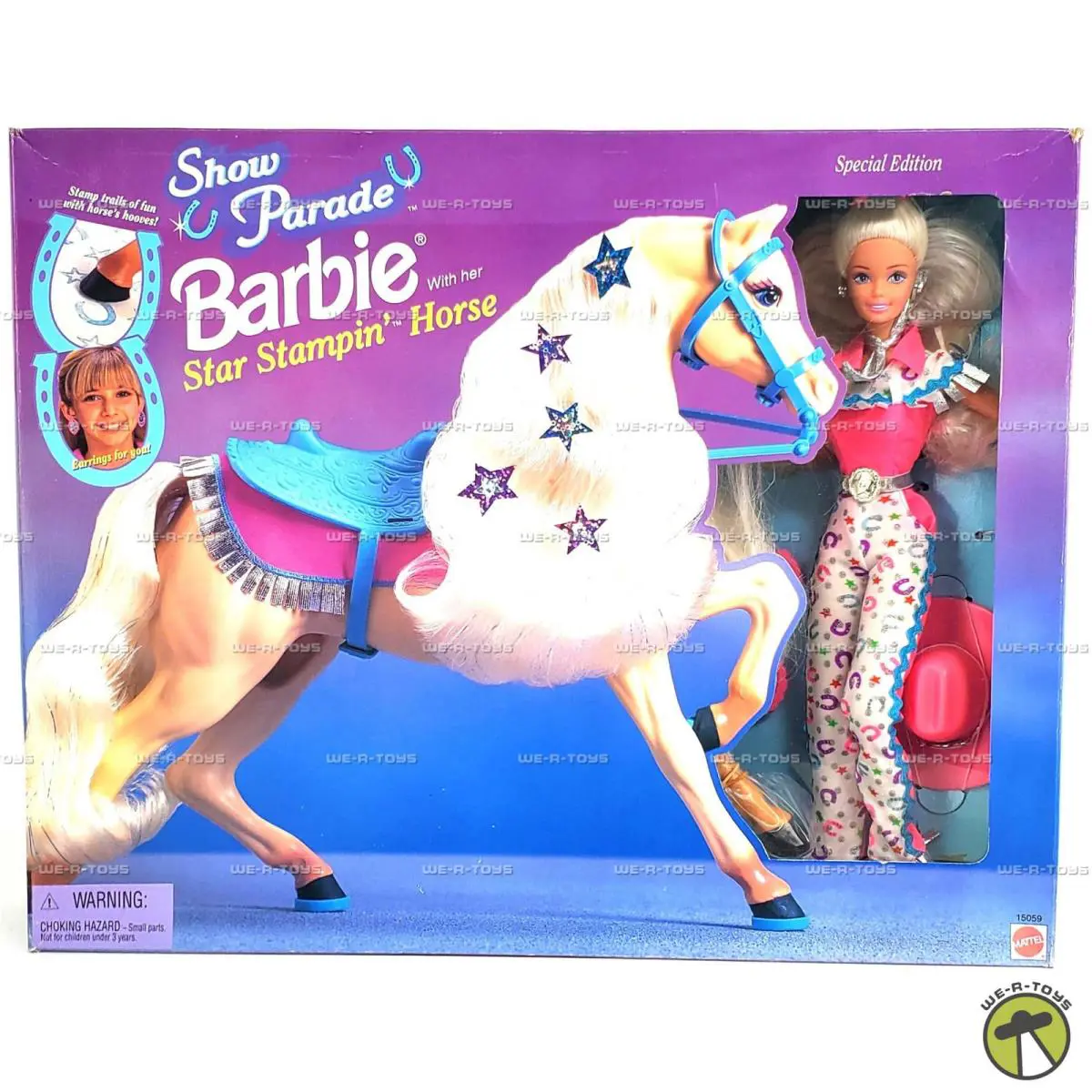 Barbie Show Parade Star Stampin` Horse Gift Set with Doll 1997 Mattel 15059