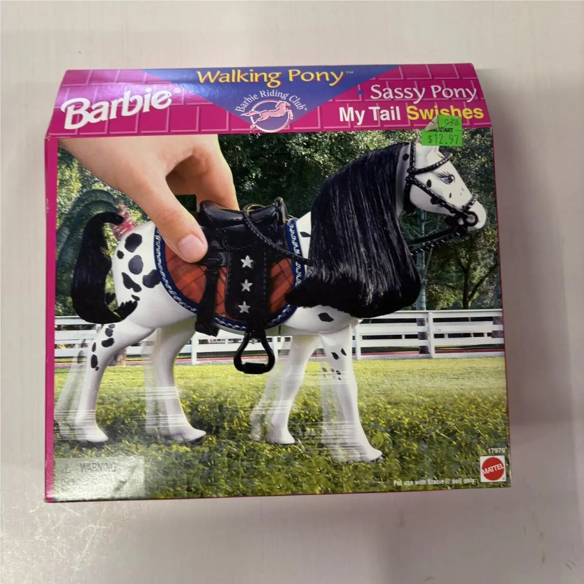 Vintage 1997 Barbie Doll Sassy Walking Pony Mib Nrfb Tail Swishes