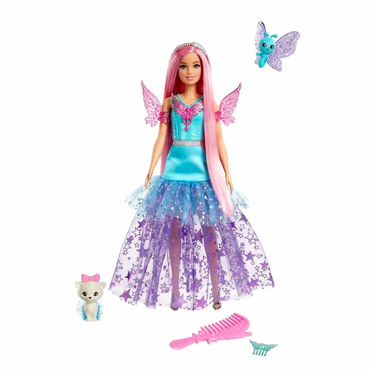 Barbie A Touch of Magic Malibu Doll with Pets Accessories and Pastel Hair 7 Inch