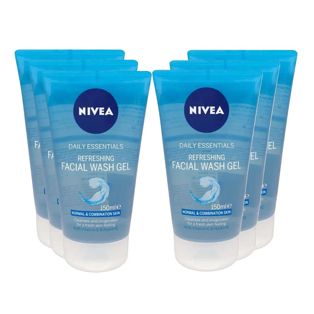 Beiersdorf Nivea Daily Essentials Refreshing Facial Wash Gel 5.07 Oz Set of 6