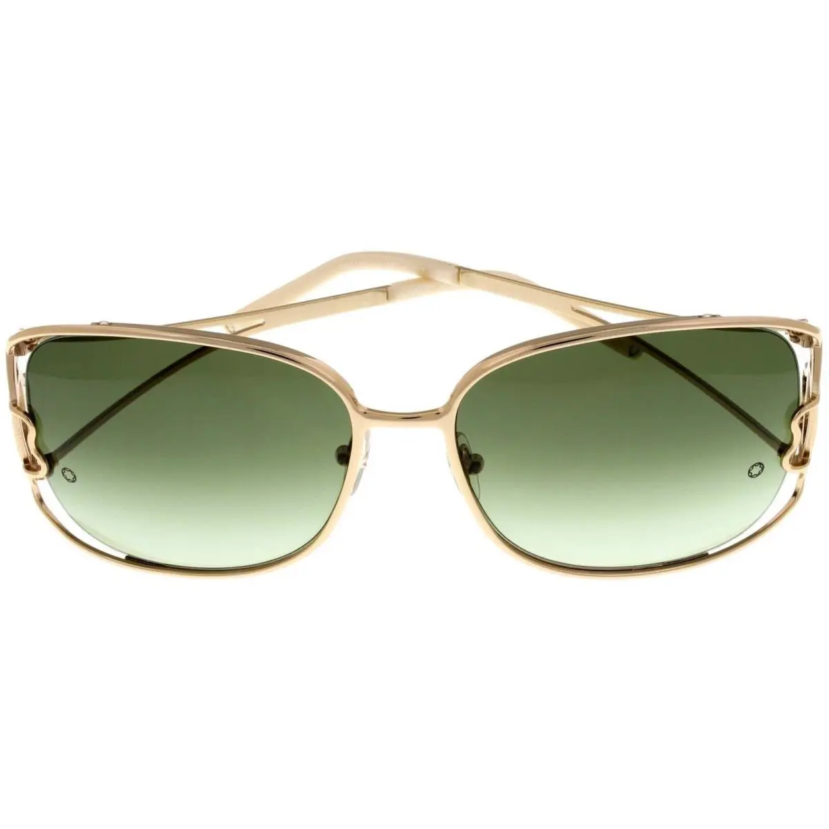 Montblanc Mont Blanc Sunglasses Women Gold Metal Rectangular MB318S 32P