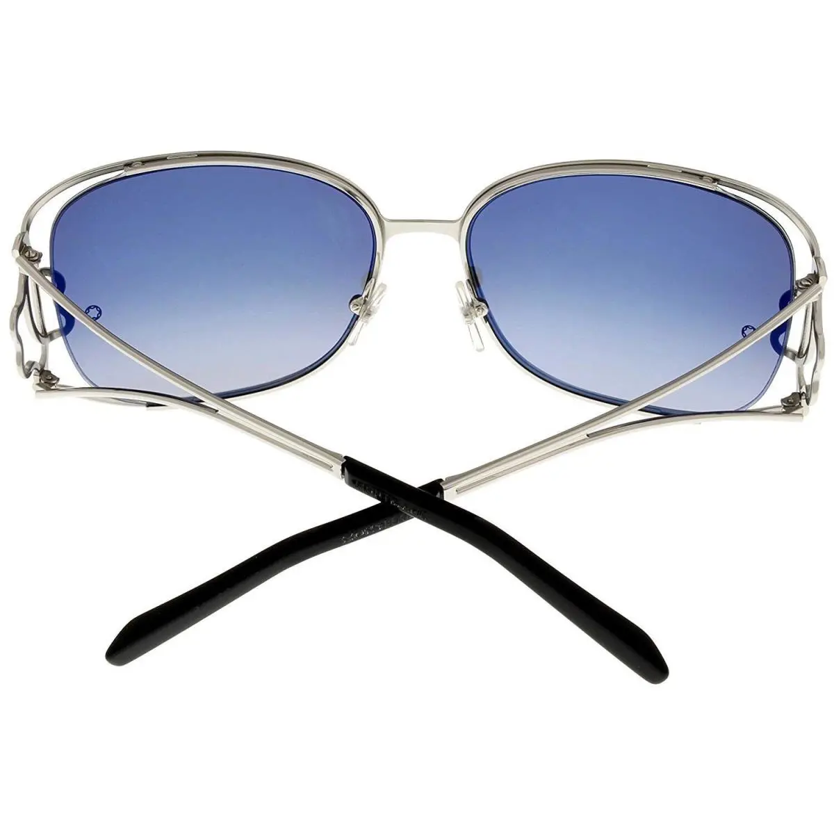 Montblanc Mont Blanc Sunglasses Women Shiny Gray Silver Rectangular MB318S 16B