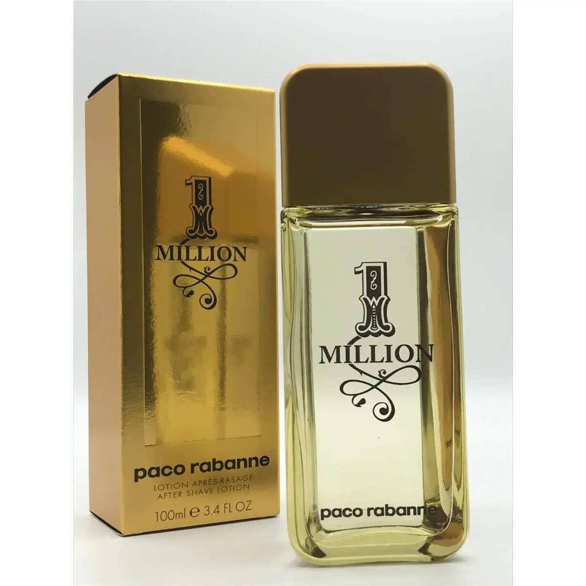 Paco Rabanne New IN Box One Million Paco Rabanne Men After Shave Lotion Splash 3.4 oz