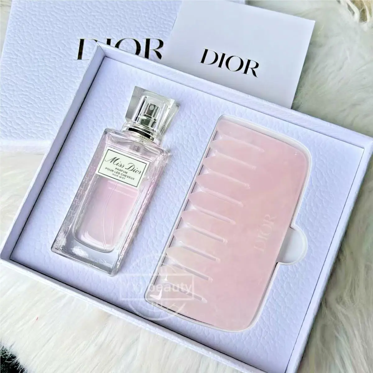 Dior Miss Dior Hair Mist Rose Quartz Comb Gift Set Rare Boxed