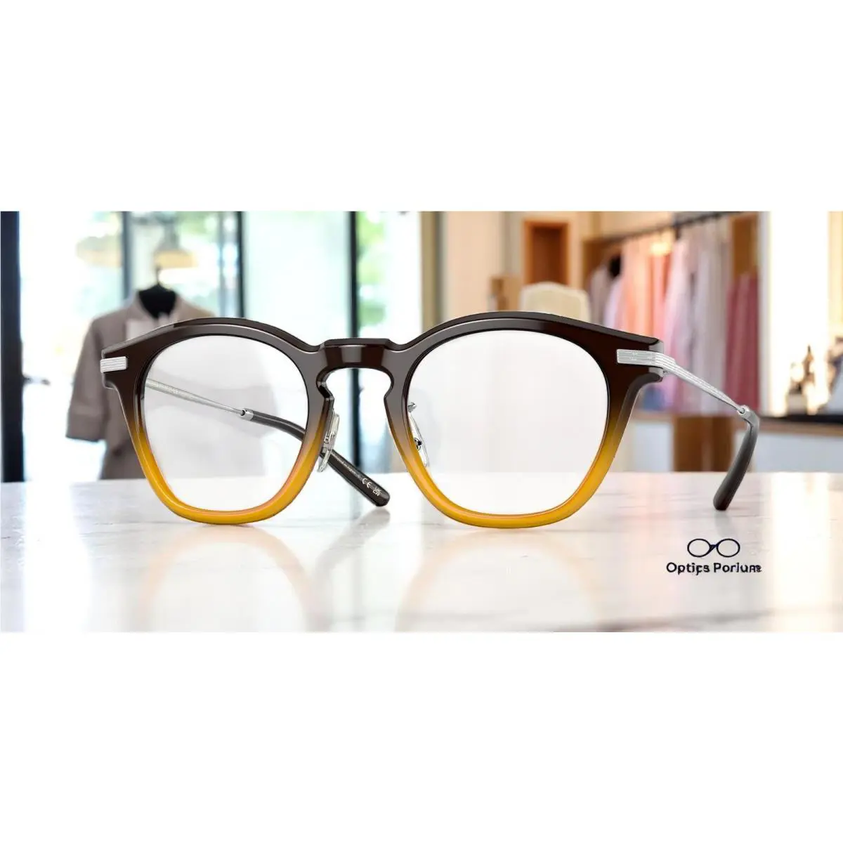 Oliver Peoples OV5496 1746 Len Whisky Gradient Silver 49 mm Unisex Eyeglasses