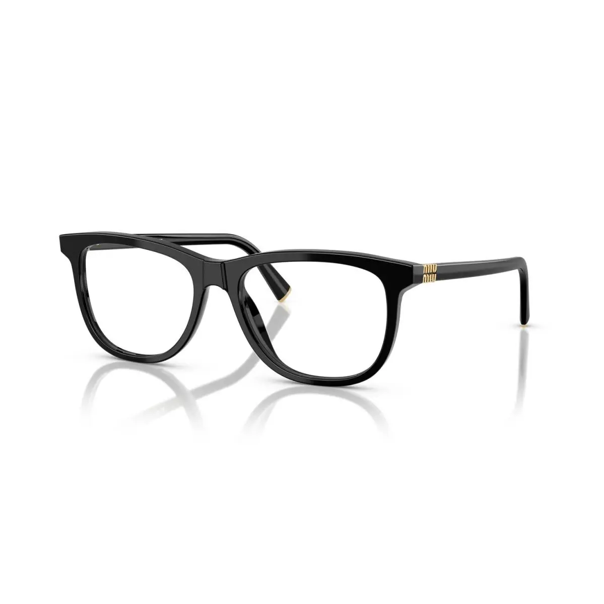 MU 01WV Black 16K-1O1 Eyeglasses by Miu Miu