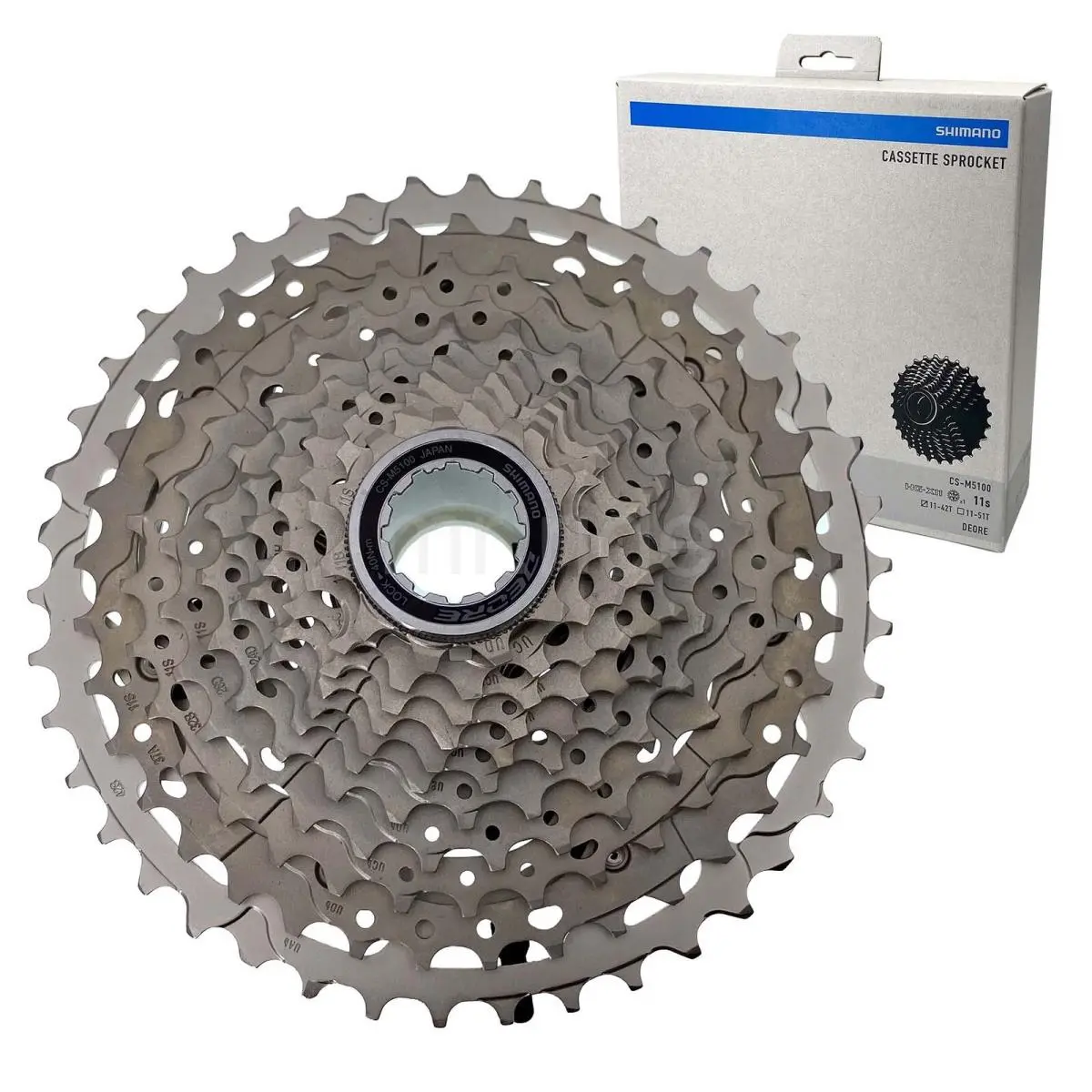 Shimano Deore CS-M5100 Mtb Cassette Sprocket 11-42T 11-Speed Hyperglide - Silver