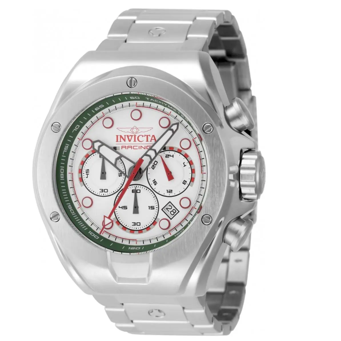 Invicta Racing Redline Men`s 48mm Silver Stainless Chronograph Watch 47746