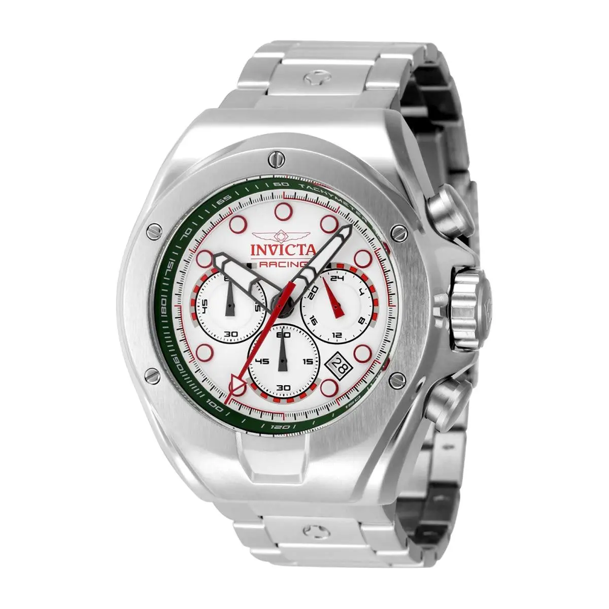 Invicta Racing Redline Men`s 48mm Silver Stainless Chronograph Watch 47746