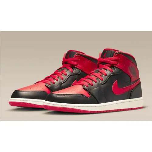 Nike shoes - Air Jordan 1 Mid - Air Mid - DQ8426-060 - Black, Fire Red, White 0