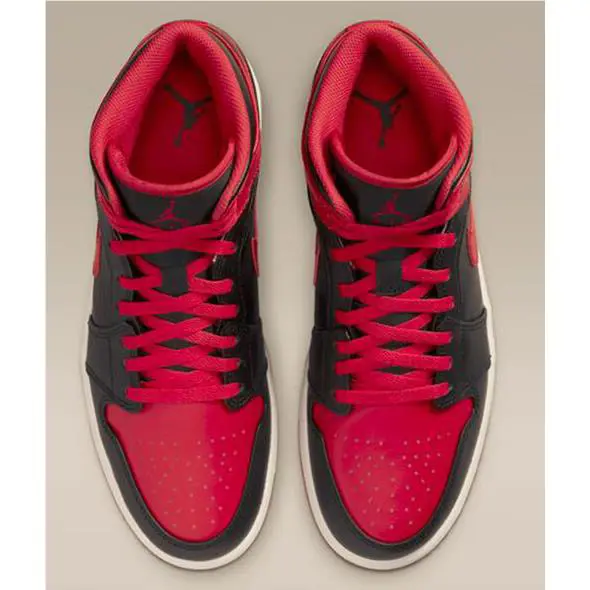 Nike shoes - Air Jordan 1 Mid - Air Mid - DQ8426-060 - Black, Fire Red, White 3