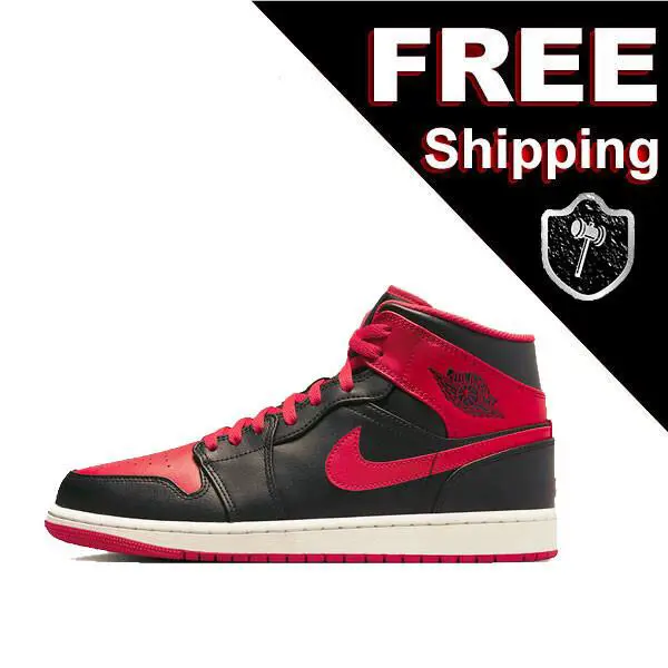 Nike shoes - Air Jordan 1 Mid - Air Mid - DQ8426-060 - Black, Fire Red, White 8