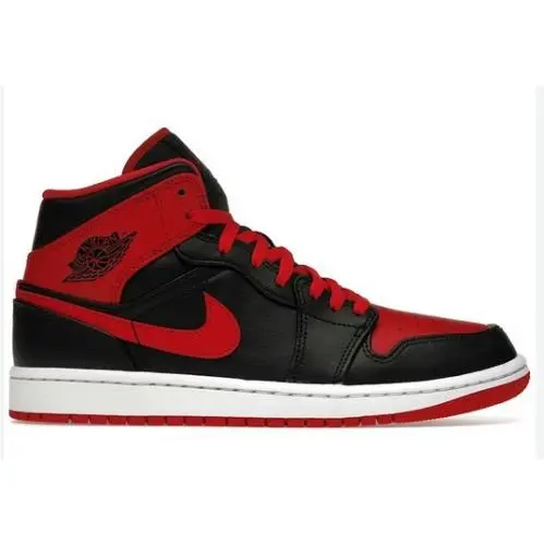 Nike shoes - Air Jordan 1 Mid - Air Mid - DQ8426-060 - Black, Fire Red, White 2