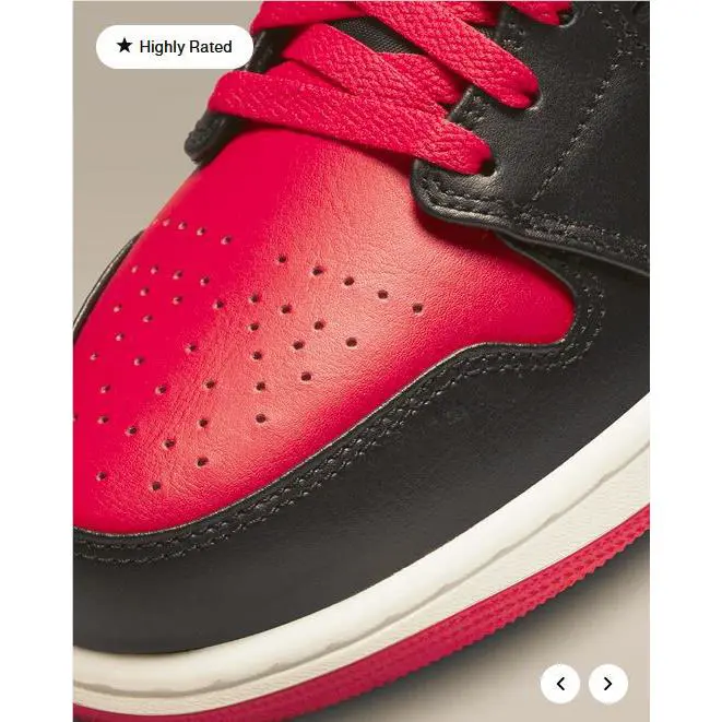 Nike shoes - Air Jordan 1 Mid - Air Mid - DQ8426-060 - Black, Fire Red, White 16
