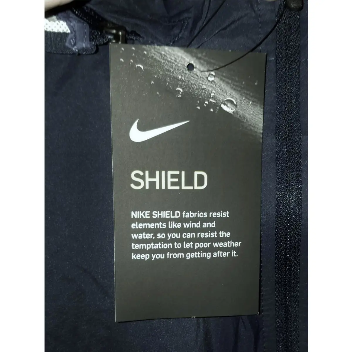 Nike clothing - NIKE Shield Water Wind Resistant Blue F/Z Hoodie Running Jacket - 801783 - Blue 6