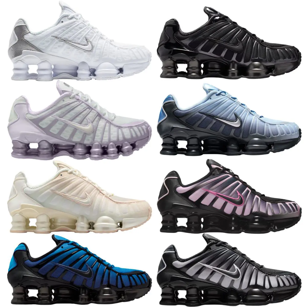 Nike shoes - Nike Shox TL - Shox - Black/Metallic Hematite/Max Orange/Black 44