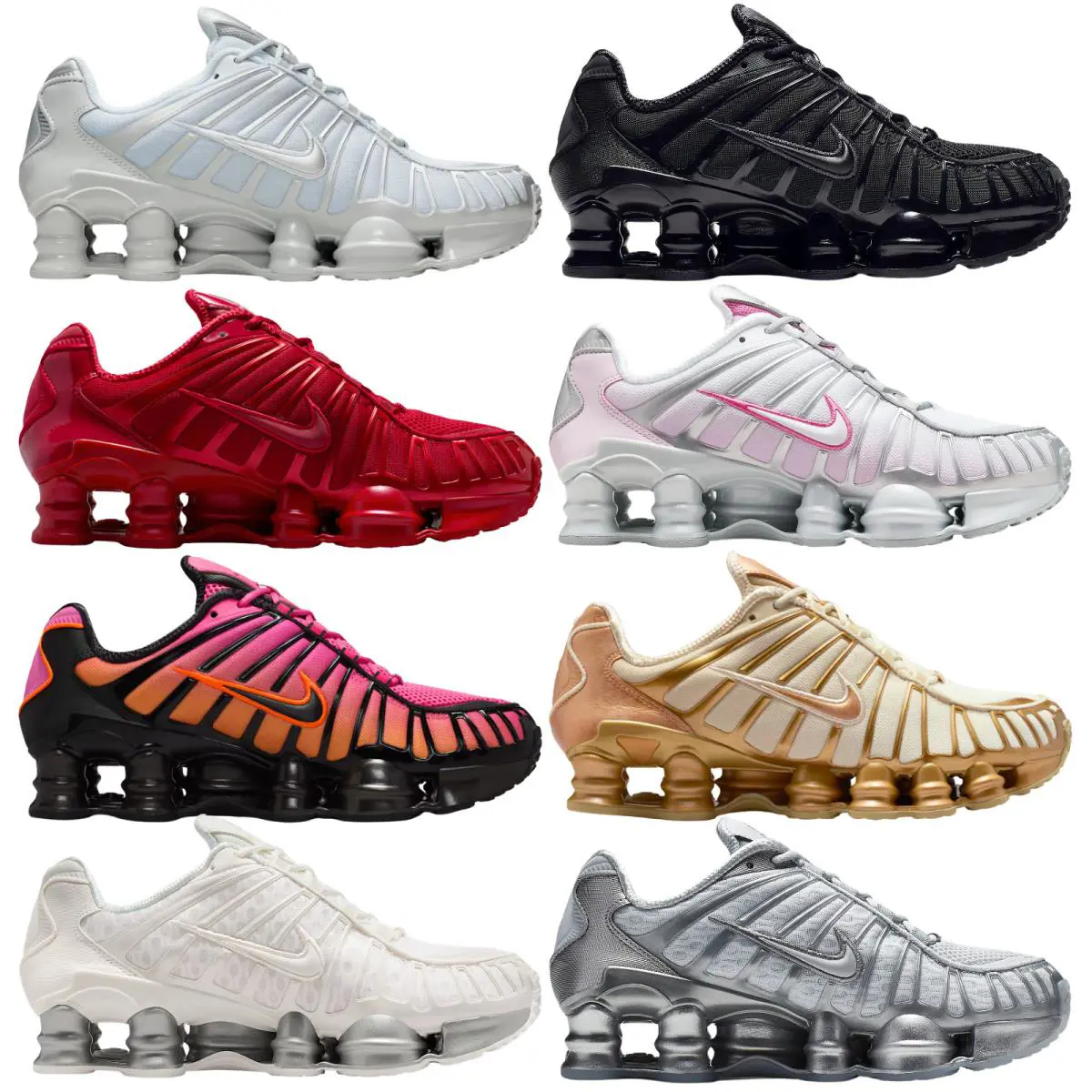 Nike shoes - Nike Shox TL - Shox - Black/Metallic Hematite/Max Orange/Black 45