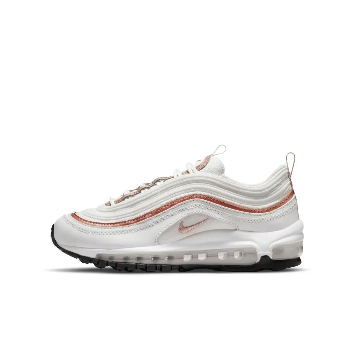 921522-109 Grade School Nike Air Max 97 GS `white Metallic Red Bronze` - Summit White/White/Off Noir/Metallic Red Bronze