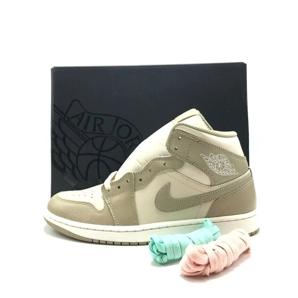 Men Nike Air Jordan 1 Mid Legend Lt Brown / Khaki HF4830 203 - Brown