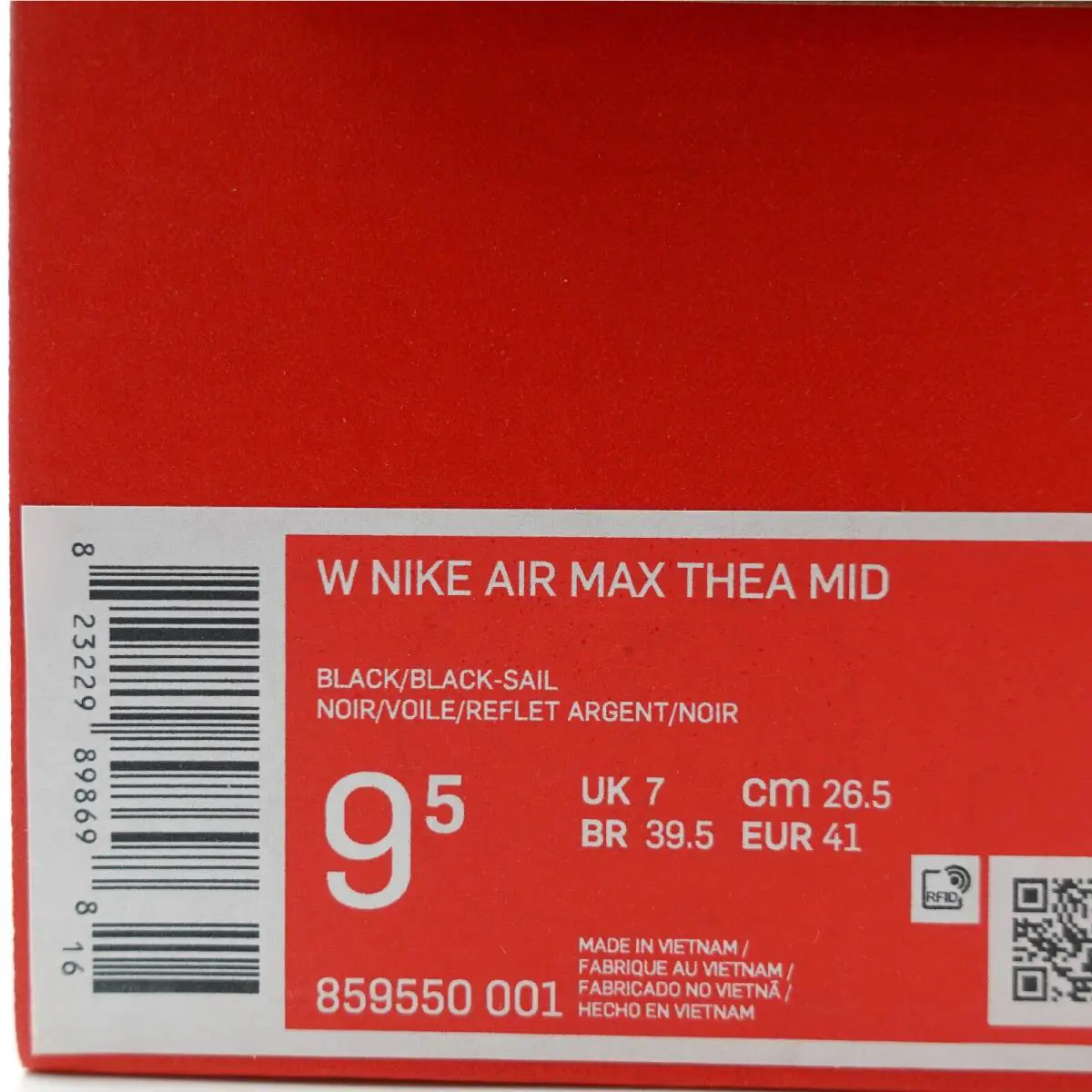 Nike shoes - Nike Air Max Thea - Air Max Thea - 859550-001 - Black, White 9