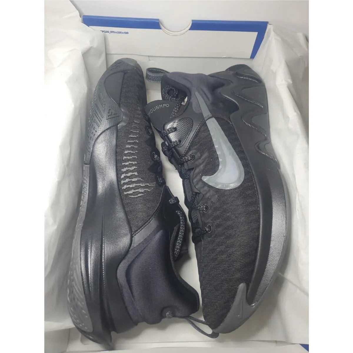 Nike Mens Giannis Immortality Black Anthracite Grey Clear CZ4099-009 Size 13