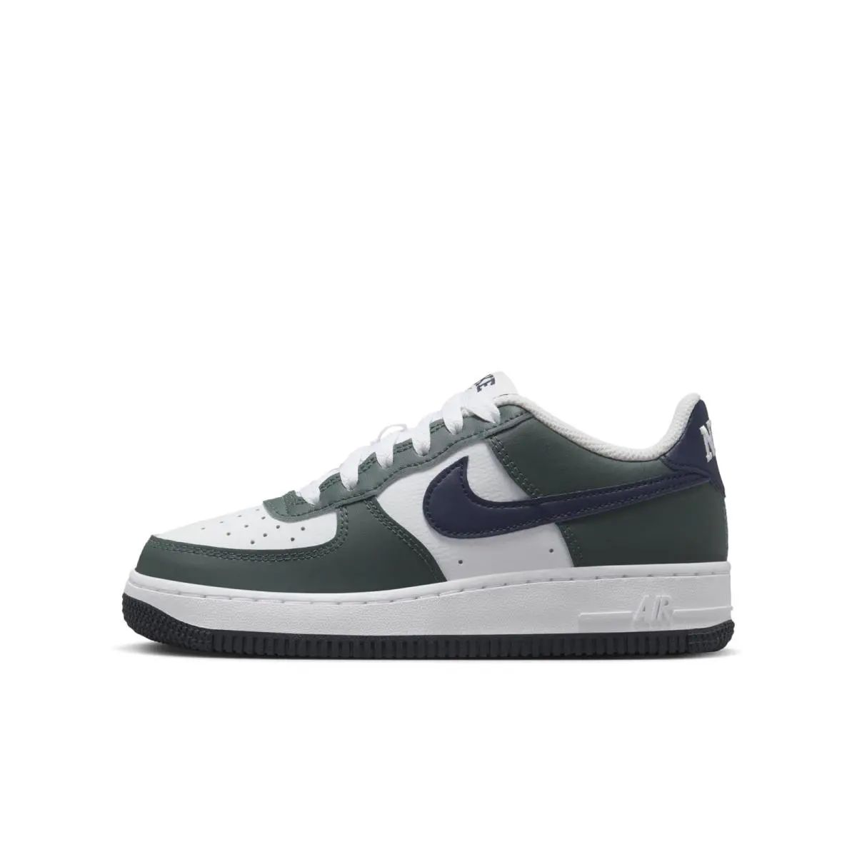 HF5178-300 Grade School Nike Air Force 1 GS - Vintage Green/Obsidian-White