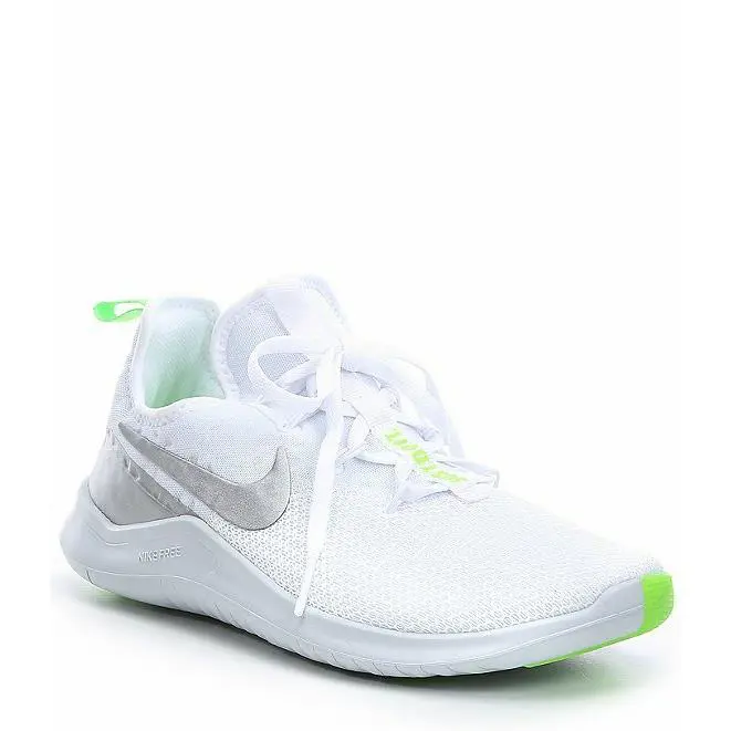 Nike shoes - Free TR 8 - Free - 942888-103 - White/White/Silver Metallic/Pop Lime Green 2