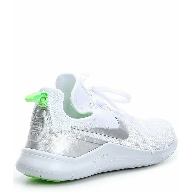 Nike shoes - Free TR 8 - Free - 942888-103 - White/White/Silver Metallic/Pop Lime Green 3