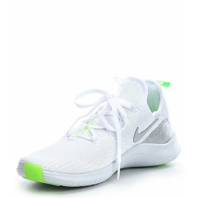 Nike shoes - Free TR 8 - Free - 942888-103 - White/White/Silver Metallic/Pop Lime Green 4