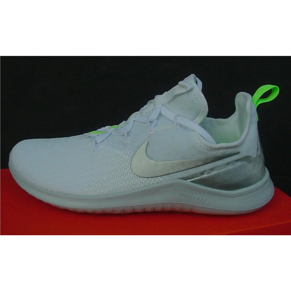 Nike shoes - Free TR 8 - Free - 942888-103 - White/White/Silver Metallic/Pop Lime Green 0
