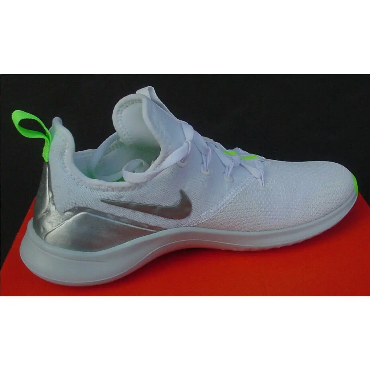 Nike shoes - Free TR 8 - Free - 942888-103 - White/White/Silver Metallic/Pop Lime Green 10