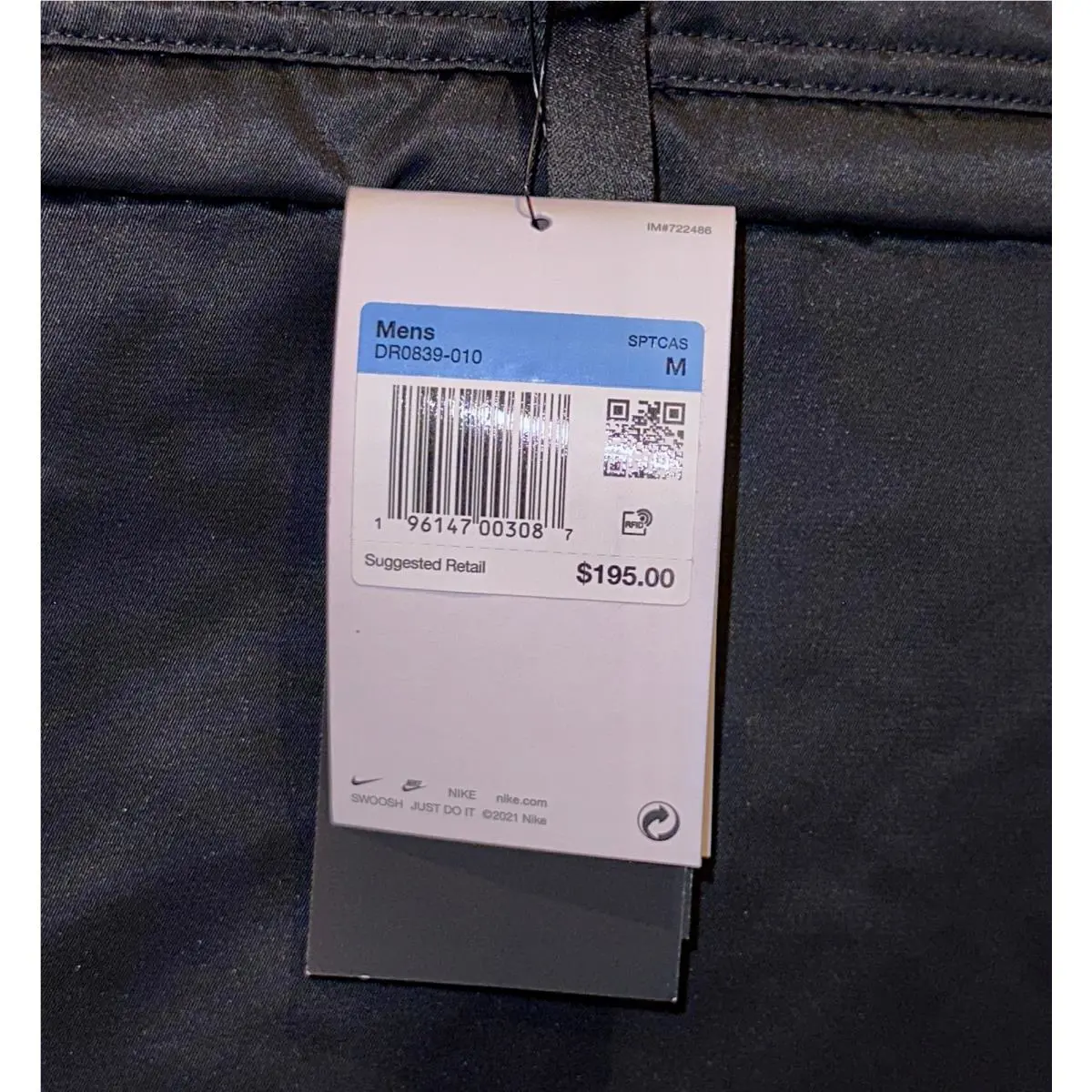 Nike clothing - Nike Solo Swoosh Satin 1/2 Zip Pullover Anorak - DR0839 - Black 12