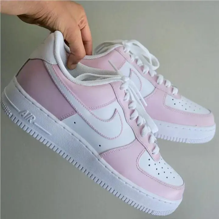 Nike Air Force 1 Custom Cute Pink Tones Sneakers Retro Shoes Mens Womens Kids Sizes