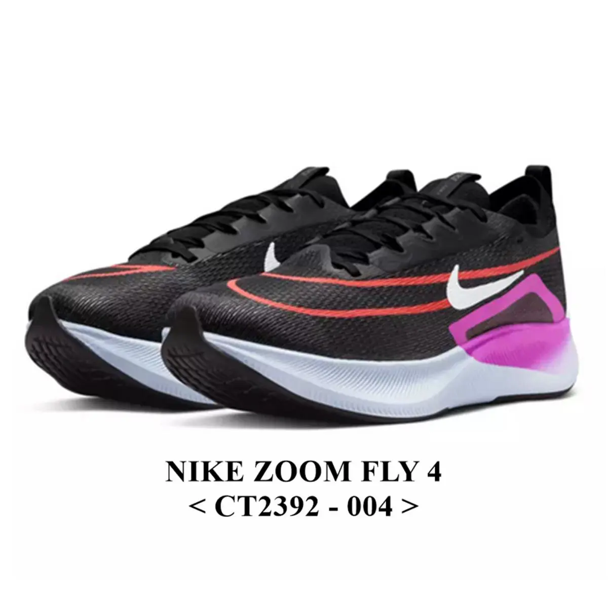 Nike shoes - Nike Zoom Fly - Zoom Fly - Medium - Black/Black-Anthracite, Manufacturer: BLACK/BLACK - ANTHRACICE 6