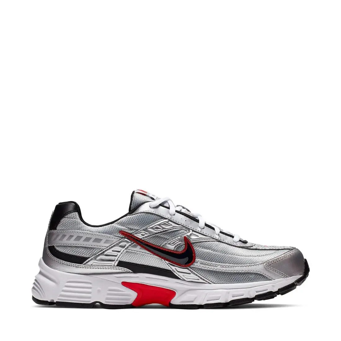 Mens Nike Initiator 394055-001 Deep Silver/white/red - Gray