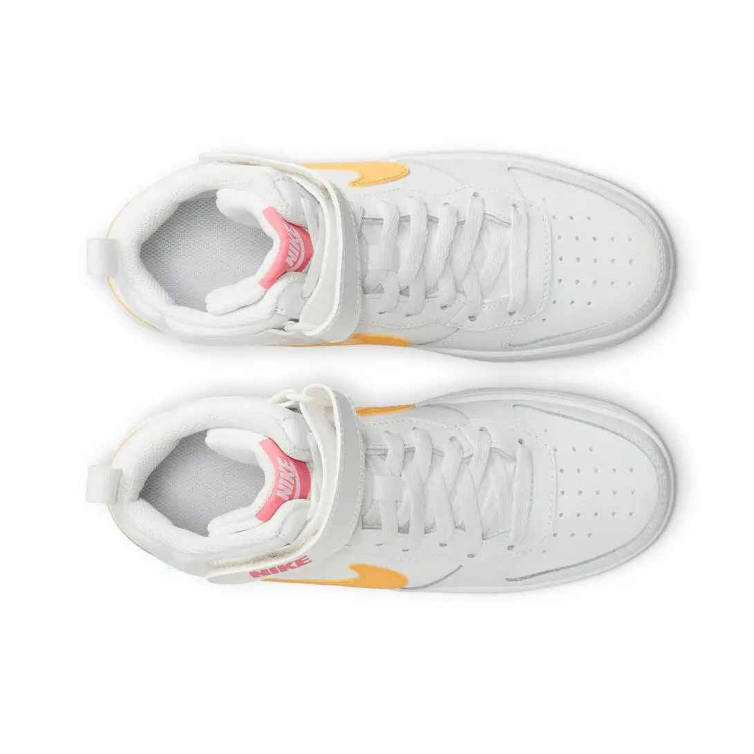 Nike shoes - Nike Court Borough - Court Borough - white & yellow pink 2