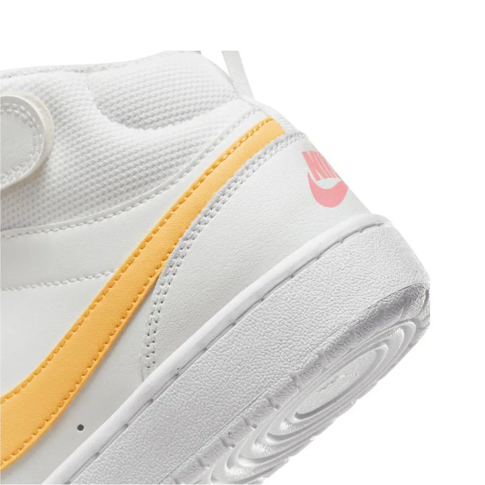 Nike shoes - Nike Court Borough - Court Borough - white & yellow pink 5