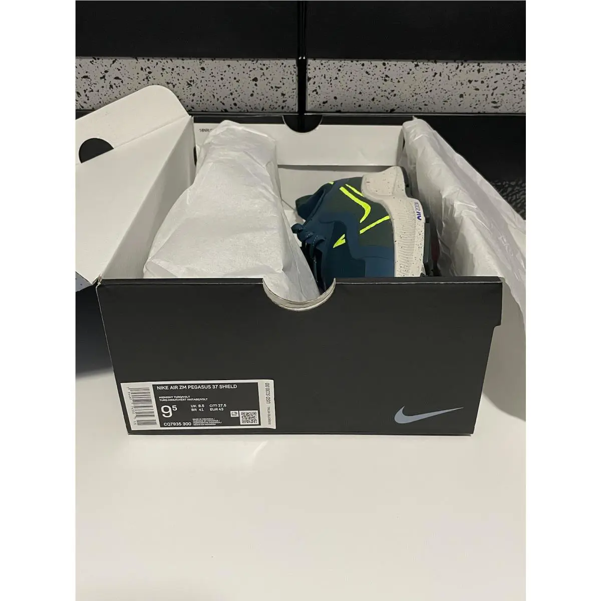 Nike shoes - Nike Air Zoom Pegasus 37 Shield - CQ7935-300 - Midnight Turq/Volt 5