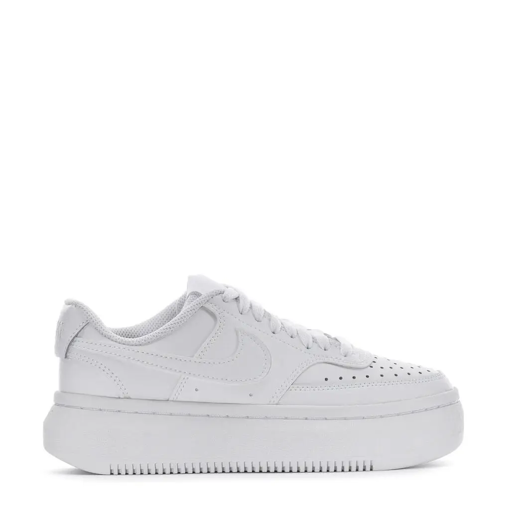 Womens Nike Court Vision Alta Lthr DM0113-100 Triple White Shoes - White