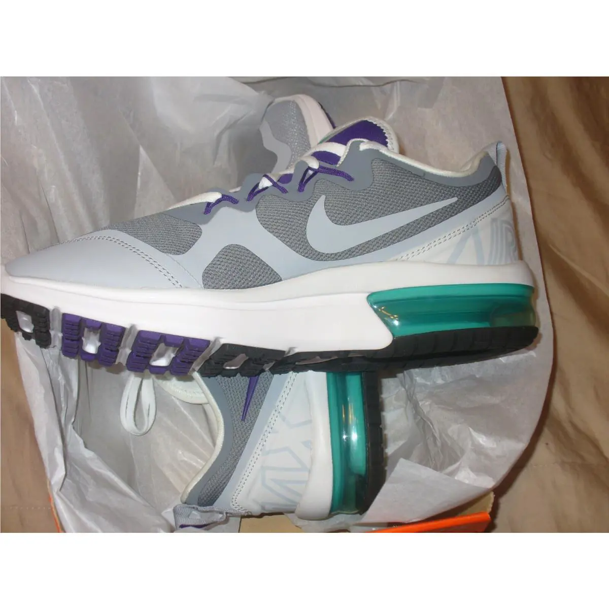 Nike shoes - Nike Air Max Fury - Air Max Fury - Gray-Teal- Purple- White 0