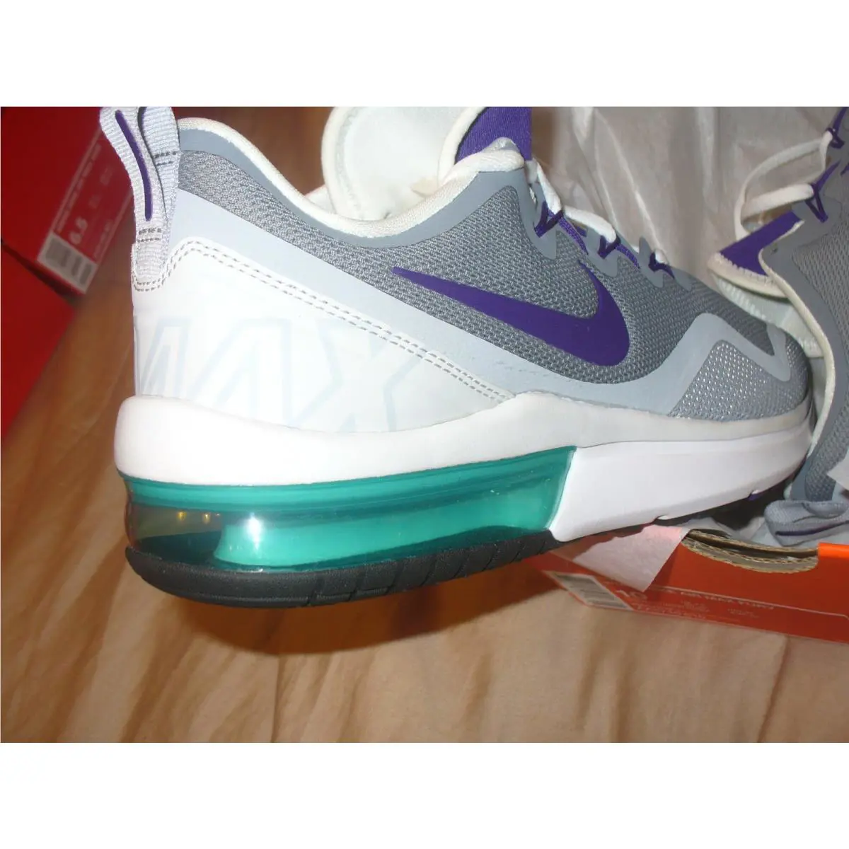 Nike shoes - Nike Air Max Fury - Air Max Fury - Gray-Teal- Purple- White 4