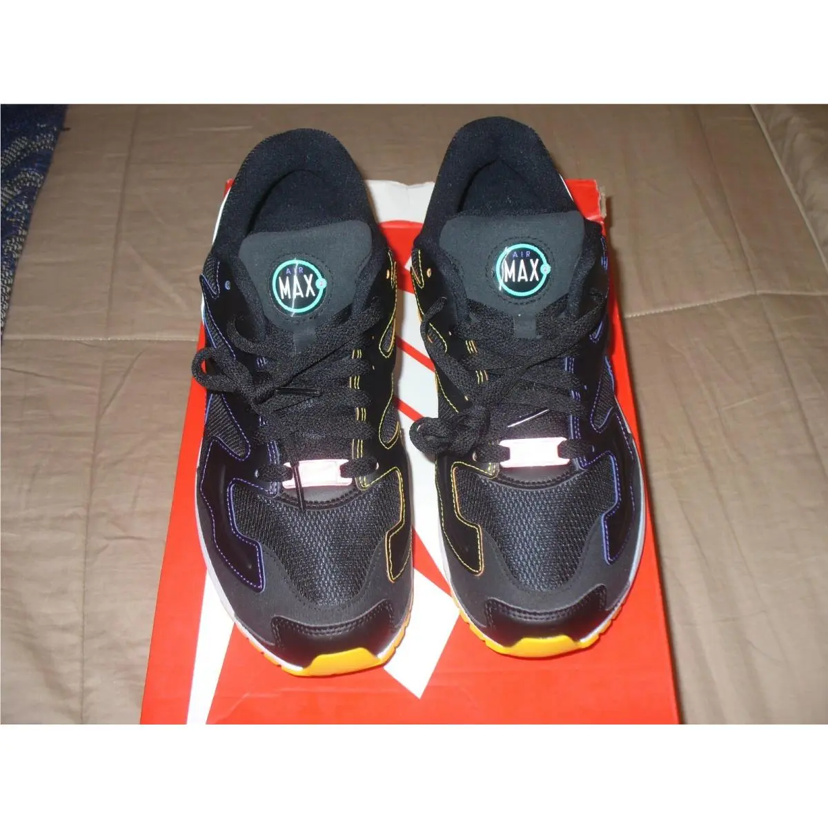 Nike shoes - Nike Air Max2 Lite - Air Lite - CK0739 001 - Black-Multi, Manufacturer: Black/White-Psychic Purple 8