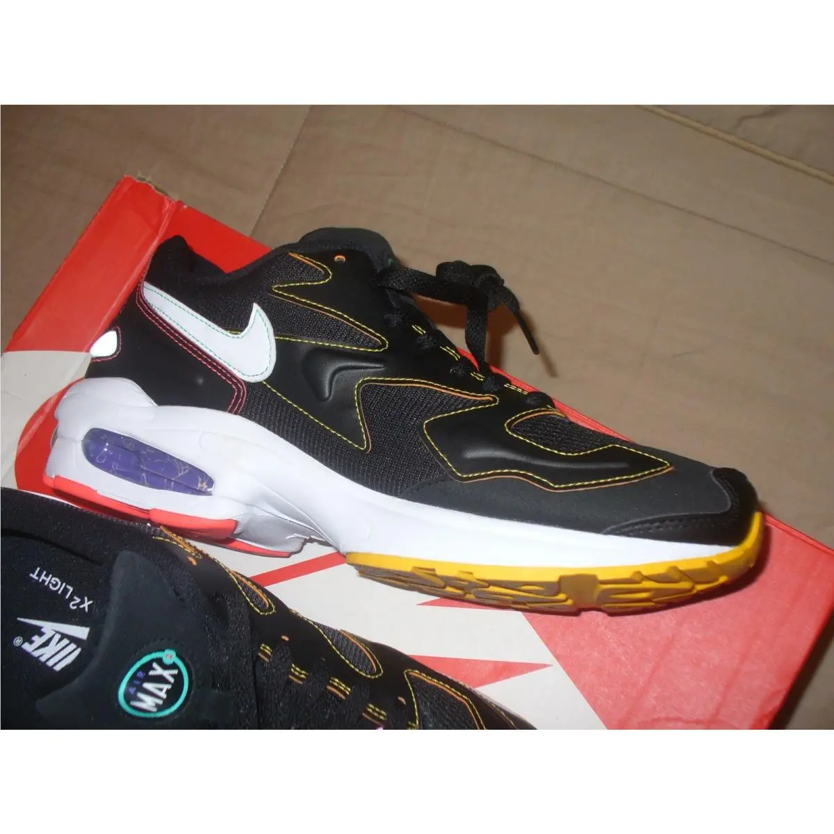 Nike shoes - Nike Air Max2 Lite - Air Lite - CK0739 001 - Black-Multi, Manufacturer: Black/White-Psychic Purple 9