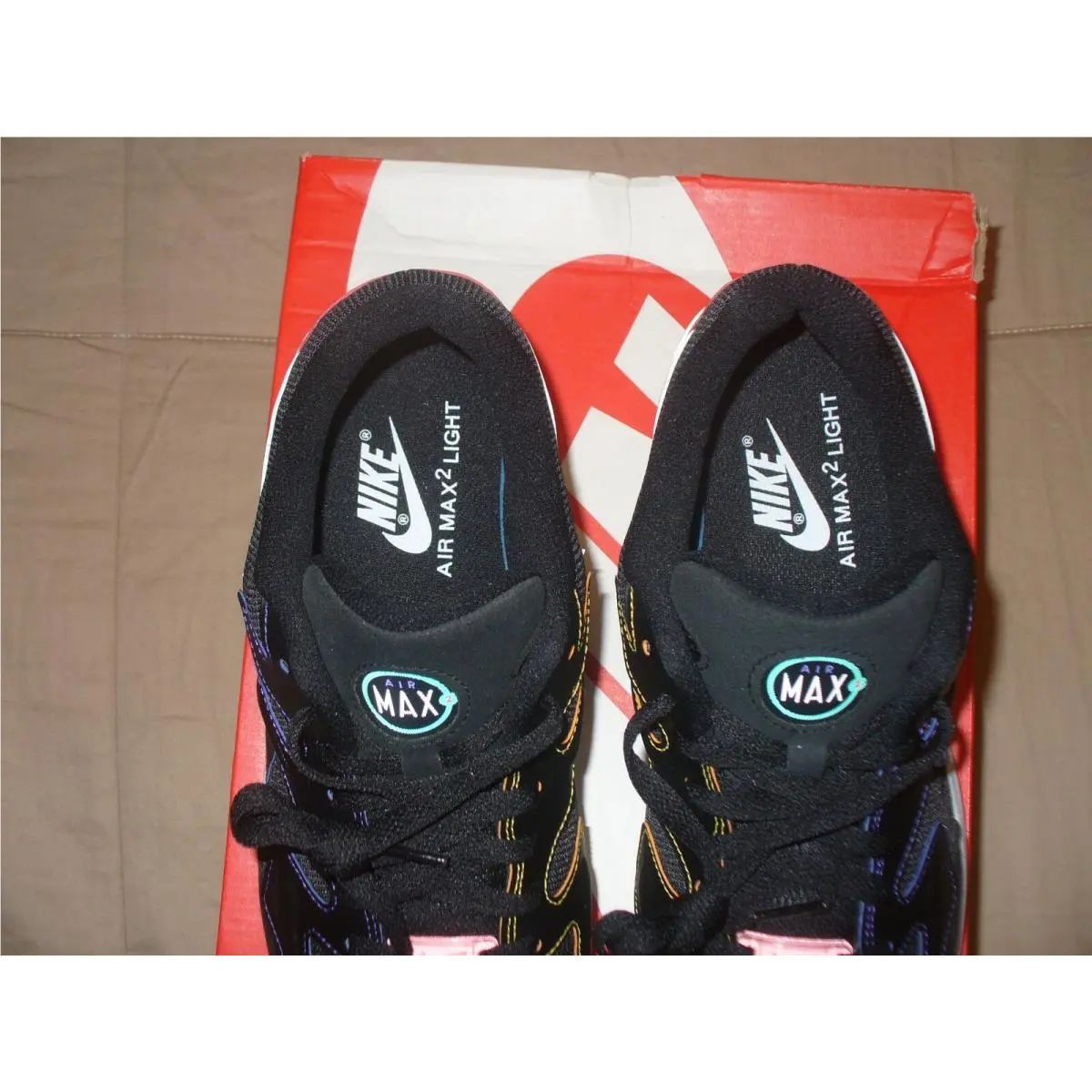 Nike shoes - Nike Air Max2 Lite - Air Lite - CK0739 001 - Black-Multi, Manufacturer: Black/White-Psychic Purple 11