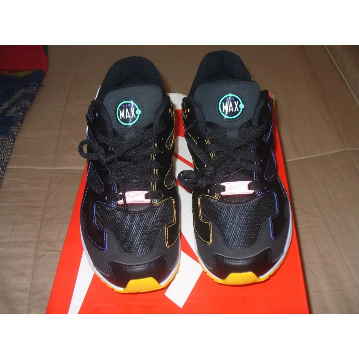 Nike shoes - Nike Air Max2 Lite - Air Lite - CK0739 001 - Black-Multi, Manufacturer: Black/White-Psychic Purple 12