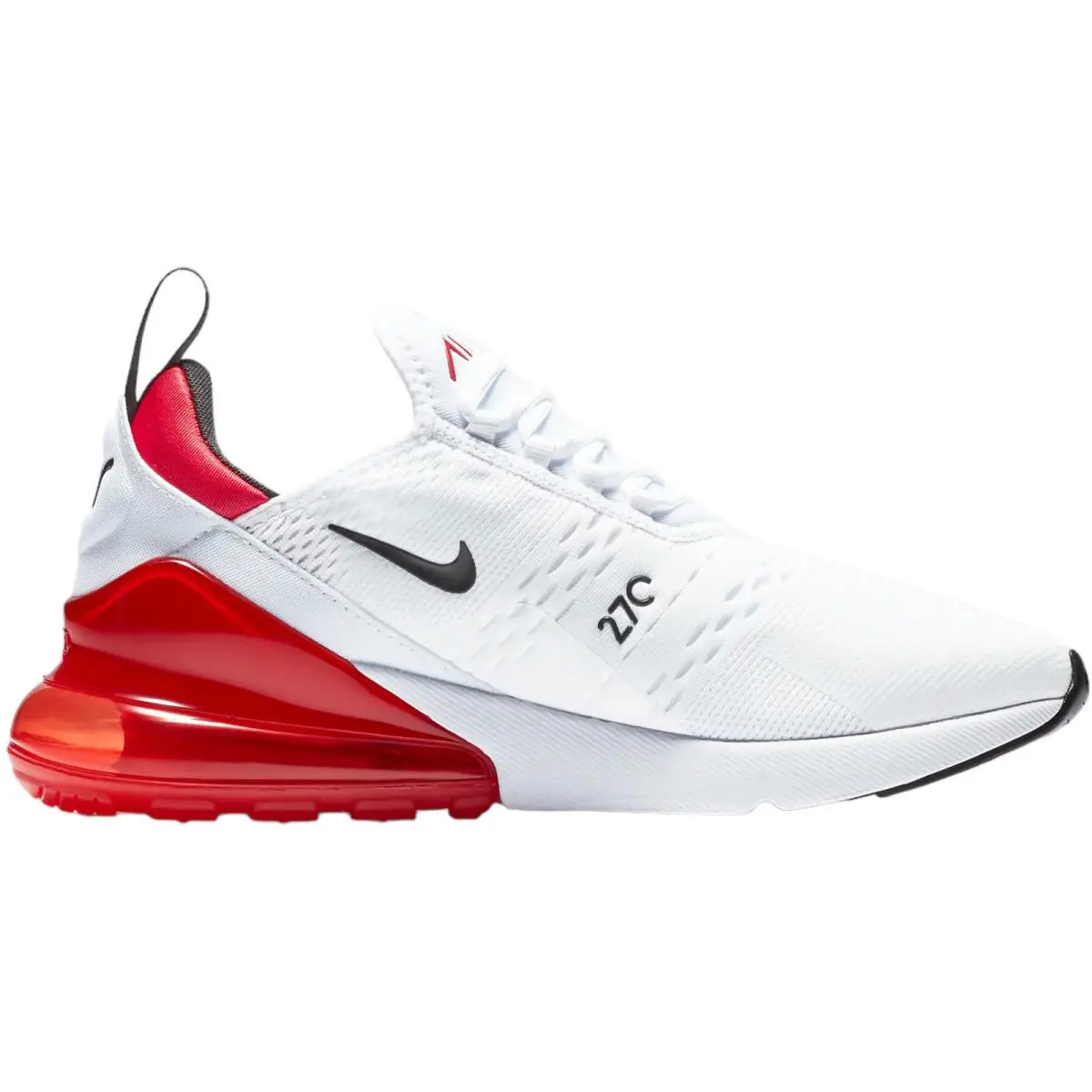 Air Max 270 Men Sneaker Shoe US Size 7-14 Colors Athletic White/University Red/Black by Nike