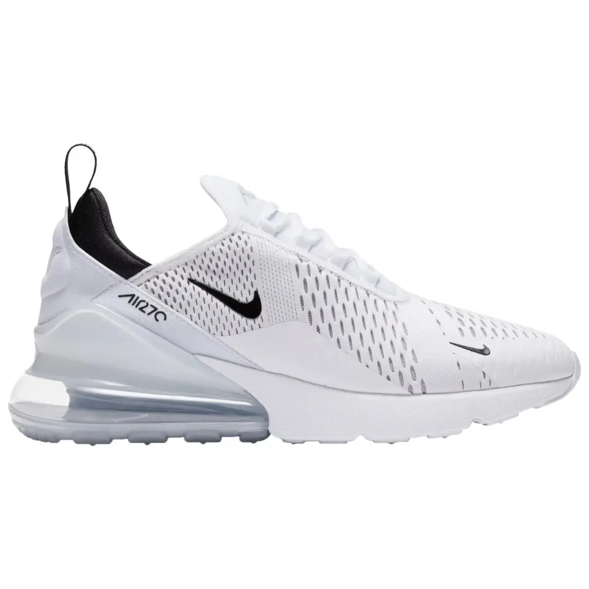 Air Max 270 Men Sneaker Shoe US Size 7-14 Colors Athletic White/White/Black by Nike