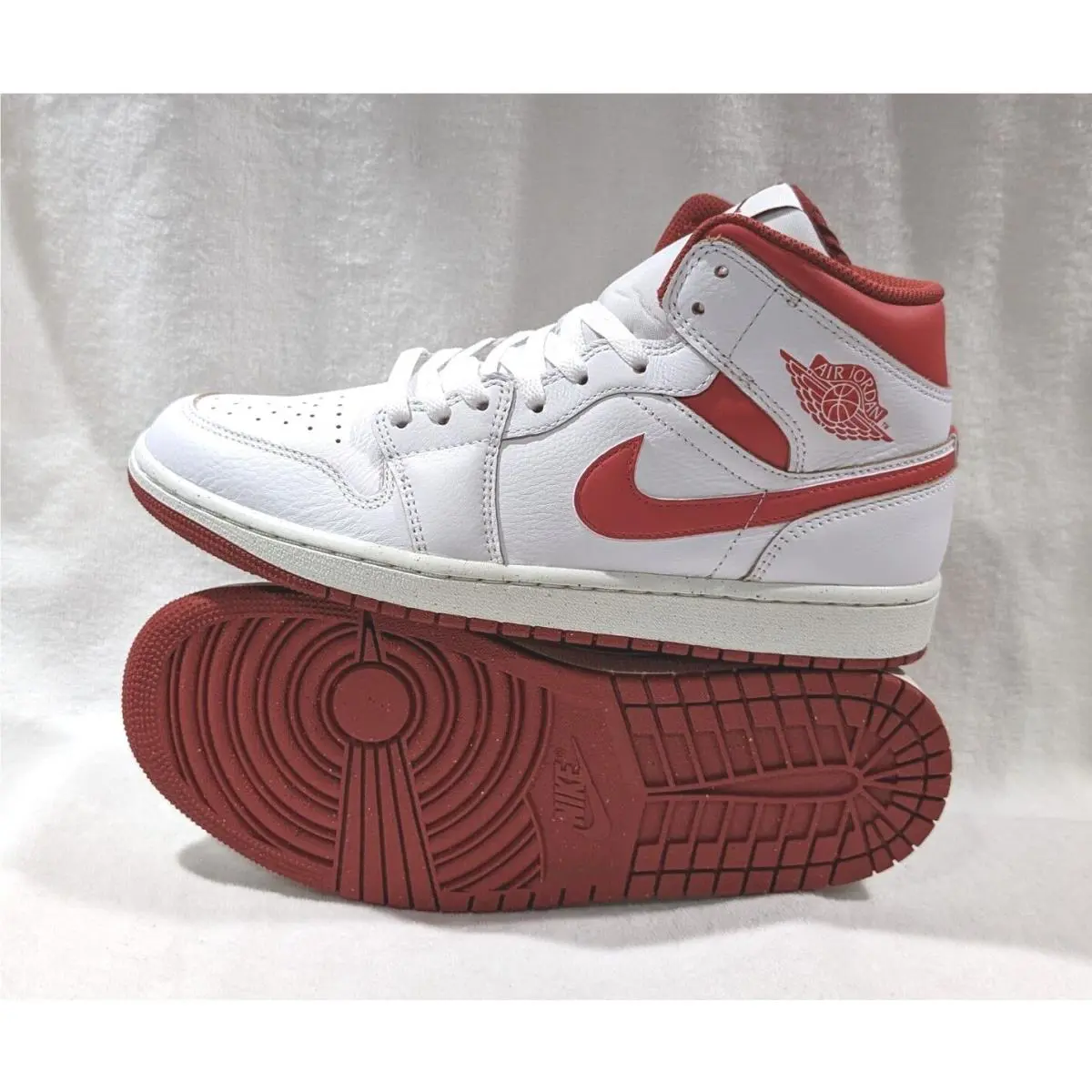 Nike shoes - Air Jordan 1 Mid SE - FJ3458-160 - White/Dune Red/Sail 2